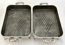 George IV Pair of Old Sheffield Plate Entree Dishes on Warming Stands. Arms of Dickson & Huntley.