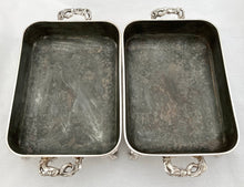 George IV Pair of Old Sheffield Plate Entree Dishes on Warming Stands. Arms of Dickson & Huntley.