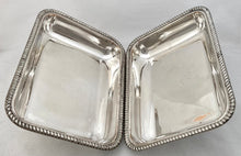 George IV Pair of Old Sheffield Plate Entree Dishes on Warming Stands. Arms of Dickson & Huntley.