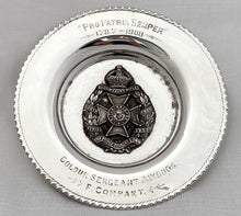 Pair of Edwardian Bloomsbury Rifles Silver Plated Regimental Dishes.