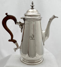 Georgian, George II, Silver Coffee Pot, London 1744 Richard Bayley. 27 troy ounces.