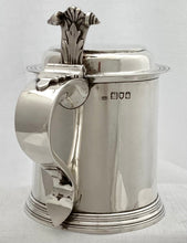 Edwardian Silver Lidded Tankard of Aviation Interest. London 1904 R & S Garrard & Co. 22.5 troy ounces.