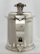 Edwardian Silver Lidded Tankard of Aviation Interest. London 1904 R & S Garrard & Co. 22.5 troy ounces.