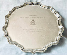 Air Vice Marshal J. E. Johnson, RAF WW2 Fighter Ace, Silver Salver. London 1962 Garrard & Co. Ltd. 39.8 troy ounces.