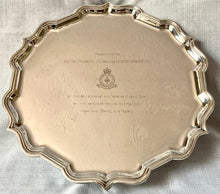 Air Vice Marshal J. E. Johnson, RAF WW2 Fighter Ace, Silver Salver. London 1962 Garrard & Co. Ltd. 39.8 troy ounces.