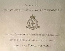 Air Vice Marshal J. E. Johnson, RAF WW2 Fighter Ace, Silver Salver. London 1962 Garrard & Co. Ltd. 39.8 troy ounces.