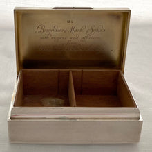 Brigadier Mark Sykes MC CBE Silver Cigarette Box. London 1962 Asprey & Co. Ltd