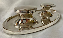 Asprey, George V, Silver Inkstand with Twin Inkwells. Birmingham 1914 Asprey & Co. Ltd.