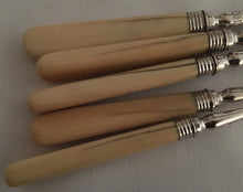 Georgian, George III,  Twelve  Silver Ivory Handle Dinner Forks. London 1805 John Mewburn.