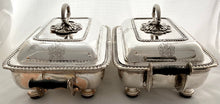 Admiral Robert Fanshawe Stopford, Pair of George III Silver Entree Dishes. London 1811 John Houle. 108 troy ounces.