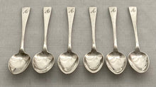William IV Set of Six Silver Teaspoons. London 1835 John Brydie. 2.3 troy ounces