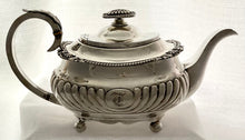 Georgian, George III, Silver Tea Set. London 1819 William Hall. 40 troy ounces.