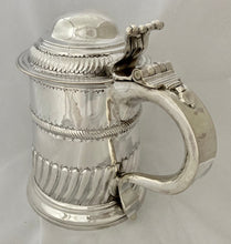 Georgian, George I, Silver Lidded Quart Tankard. London 1724 Richard Bayley. 25.5 troy ounces.