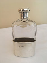 Asprey silver and cut glass hip flask. London 1906 Charles & George Asprey