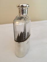 Asprey silver and cut glass hip flask. London 1906 Charles & George Asprey