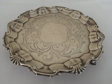 Georgian, George II, silver salver. London 1750 Gabriel Sleath. 7.68 troy ounces.