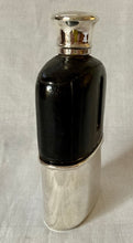 Victorian Silver, Leather & Glass Hip Flask. London 1876 Charles Asprey & Charles Asprey Junior.