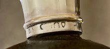 Victorian Silver, Leather & Glass Hip Flask. London 1876 Charles Asprey & Charles Asprey Junior.