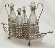 Georgian, George III, Silver Mounted Old Sheffield Plate Cruet Stand. London 1800.