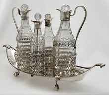 Georgian, George III, Silver Mounted Old Sheffield Plate Cruet Stand. London 1800.