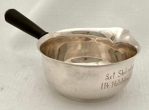 Danish 830 Silver Sauce Pot by Carl Cohr of Fredericia. Assay Mark of Johannes Siggaard 1939.