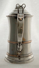 A Large Victorian Silver Plate on Copper Lidded Tankard.