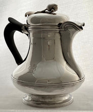 Georgian, George IV, Silver Hot Water Jug. London 1823 Edward Edwards I. 24 troy ounces.