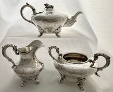 Early Victorian Silver Plated Tea Set, circa 1850.