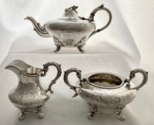 Early Victorian Silver Plated Tea Set, circa 1850.