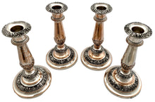 William IV Set of Four Old Sheffield Plate Candlesticks, circa 1830.