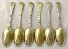 Georgian, George II, Twelve Silver Gilt Tablespoons. London 1730/31 Caleb Hill. 31.2 troy ounces.