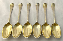 Georgian, George II, Twelve Silver Gilt Tablespoons. London 1730/31 Caleb Hill. 31.2 troy ounces.