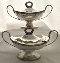 Georgian, George III, Pair of Old Sheffield Plate Sauce Tureens, circa 1790.