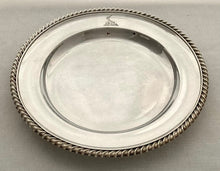 Late Georgian, Old Sheffield Plate Crested Dinner Plate. J. Watson & Co. Sheffield, circa 1830.
