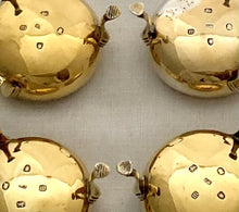 Georgian, George III, Set of Four Silver Gilt Salts. London 1787 Charles Hougham. 7 troy ounces.
