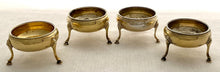 Georgian, George III, Set of Four Silver Gilt Salts. London 1787 Charles Hougham. 7 troy ounces.