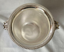 Asprey Silver Plated Wine Cooler with Scrolled Leaf Capped Handles, circa 1960.
