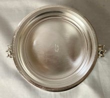 Asprey Silver Plated Wine Cooler with Scrolled Leaf Capped Handles, circa 1960.