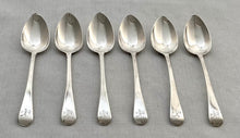 Georgian, George III, Six Silver Teaspoons. London 1819. 3.4 troy ounces.