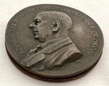 Admiral The Hon. Sir Stanley Colville G.C.B. Bronze Relief Desk Weight, Dated 1927.
