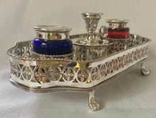 George III Old Sheffield Plate Galleried Inkstand, circa 1780 - 1800.