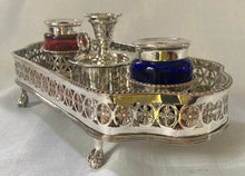 George III Old Sheffield Plate Galleried Inkstand, circa 1780 - 1800.