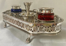 George III Old Sheffield Plate Galleried Inkstand, circa 1780 - 1800.