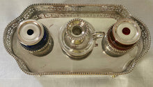 George III Old Sheffield Plate Galleried Inkstand, circa 1780 - 1800.