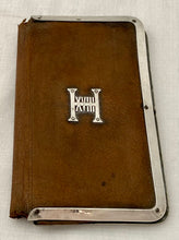 18th Hussars Victorian Silver Mounted Leather Wallet. London 1879 Thomas Edward Tinworth.