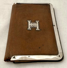 18th Hussars Victorian Silver Mounted Leather Wallet. London 1879 Thomas Edward Tinworth.