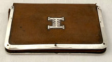 18th Hussars Victorian Silver Mounted Leather Wallet. London 1879 Thomas Edward Tinworth.