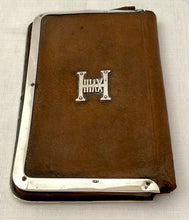 18th Hussars Victorian Silver Mounted Leather Wallet. London 1879 Thomas Edward Tinworth.