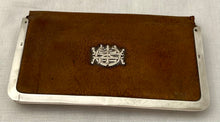 18th Hussars Victorian Silver Mounted Leather Wallet. London 1879 Thomas Edward Tinworth.