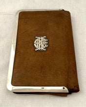 18th Hussars Victorian Silver Mounted Leather Wallet. London 1879 Thomas Edward Tinworth.